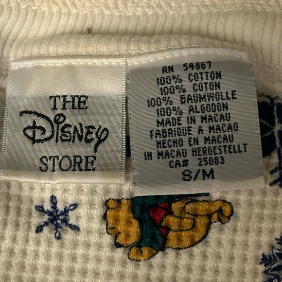 vintage Disney Winnie the Pooh and friends thermal henley 2pc set. Size S-M - Picture 6 of 13